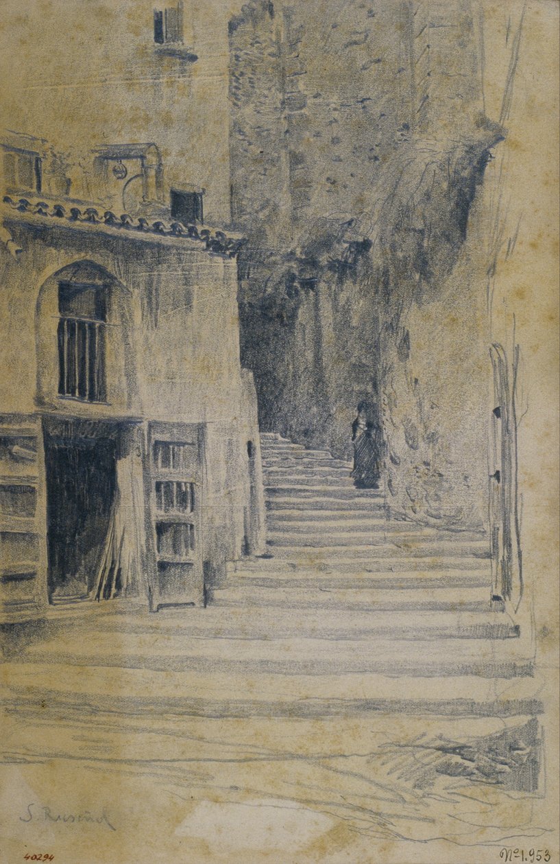 Kylän katu. Granada tekijältä Santiago Rusiñol