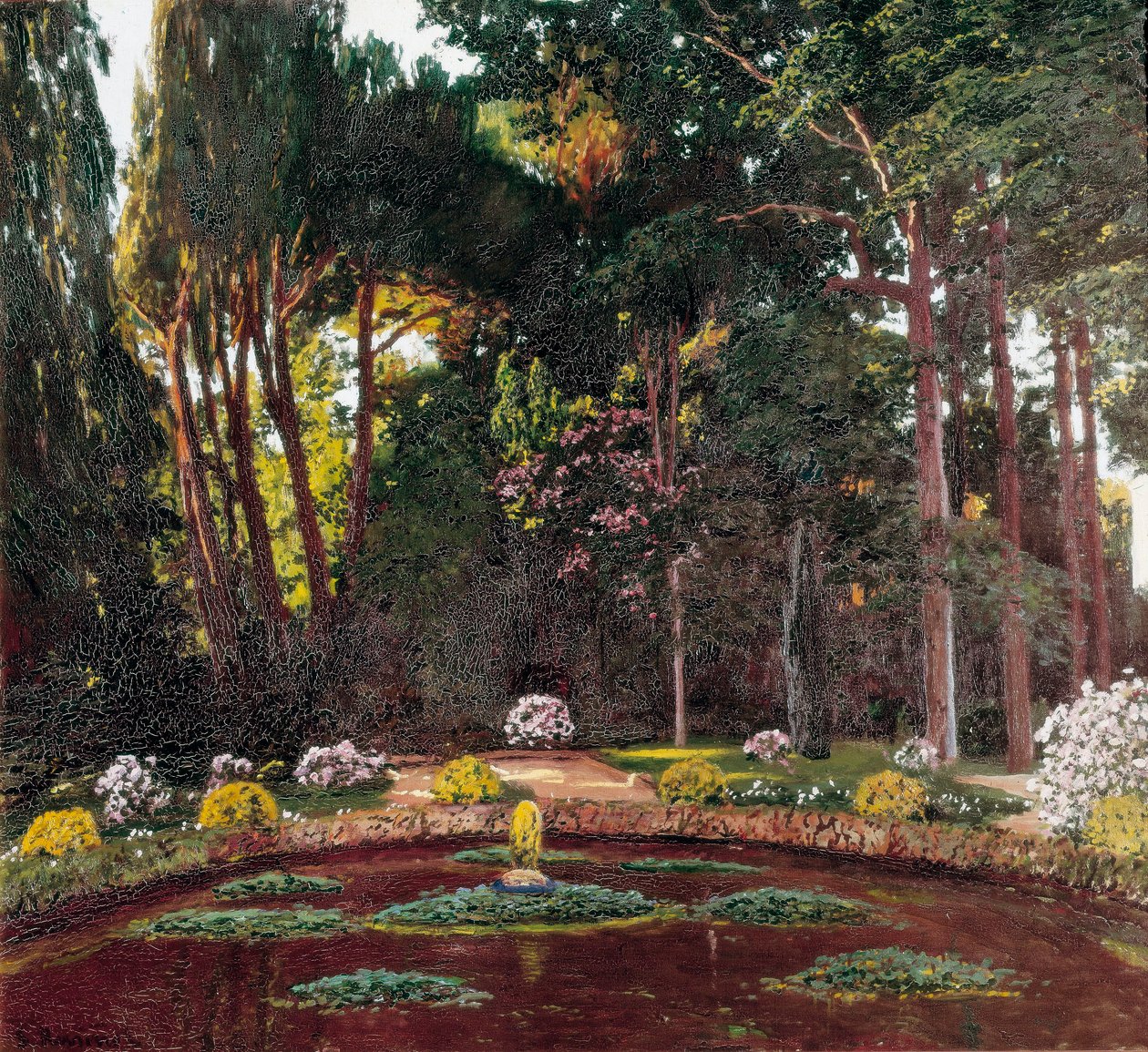 Art nouveau "" Puutarha "" (Arbucies). Santiago Rusinol y (i) Pratsin (1861-1931) maalaus 1800-luvun lopulla El Vendrell. Pau Casalsin talo-museo. tekijältä Santiago Rusinol i Prats