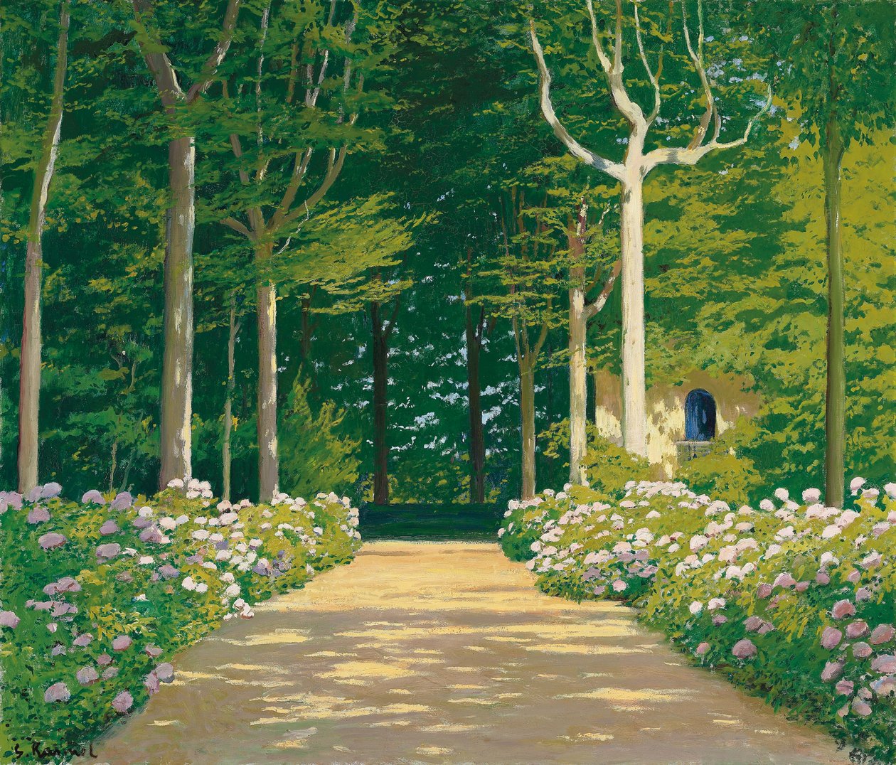 Hortensiat puutarhapolulla, 1929 tekijältä Santiago Rusinol i Prats
