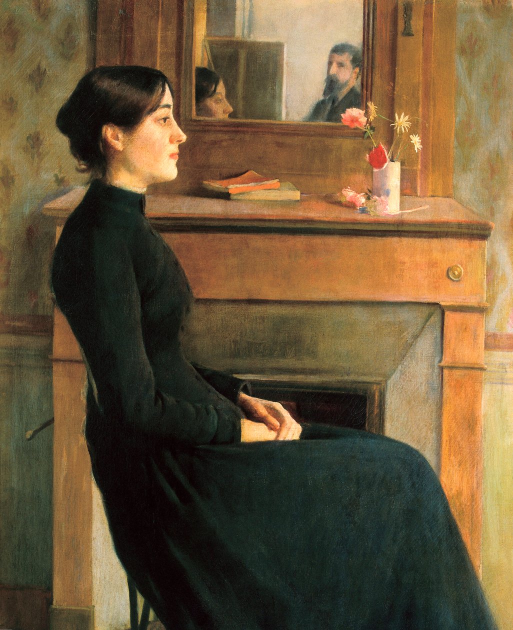 Naisen muotokuva, Santiago Rusinol y Pratsin maalaus tekijältä Santiago Rusinol i Prats