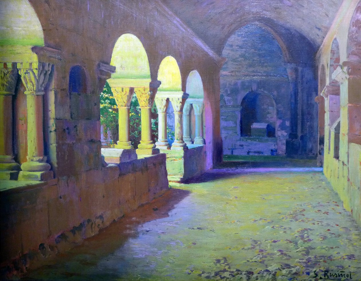 Sant Benet de Bagesin romaaninen luostari - Santiago Rusinol y (i) Pratsin maalaus (1861-1931) 1907 Madrid, Banco Santander -kokoelma. tekijältä Santiago Rusinol i Prats