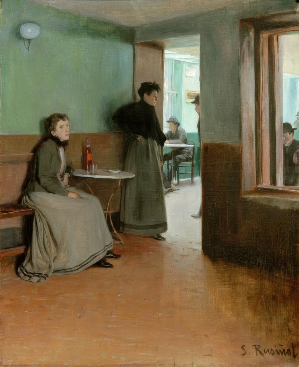 Akvaario (kahvilan sisällä) tekijältä Santiago Rusiñol