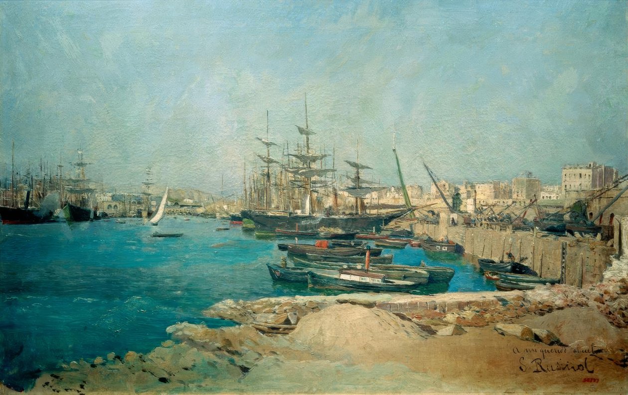 Barcelona, satama tekijältä Santiago Rusiñol