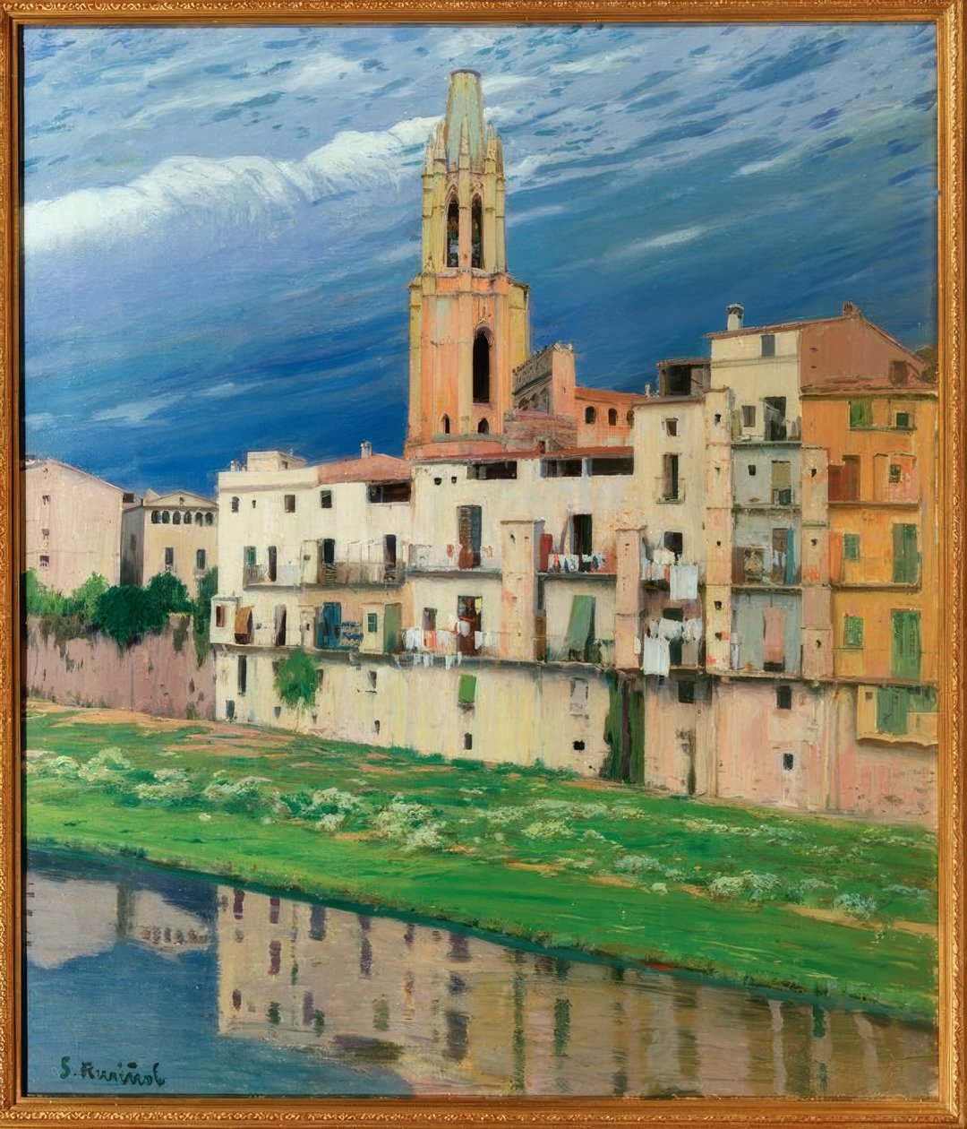 Der Fluss Onyar Gironassa tekijältä Santiago Rusiñol