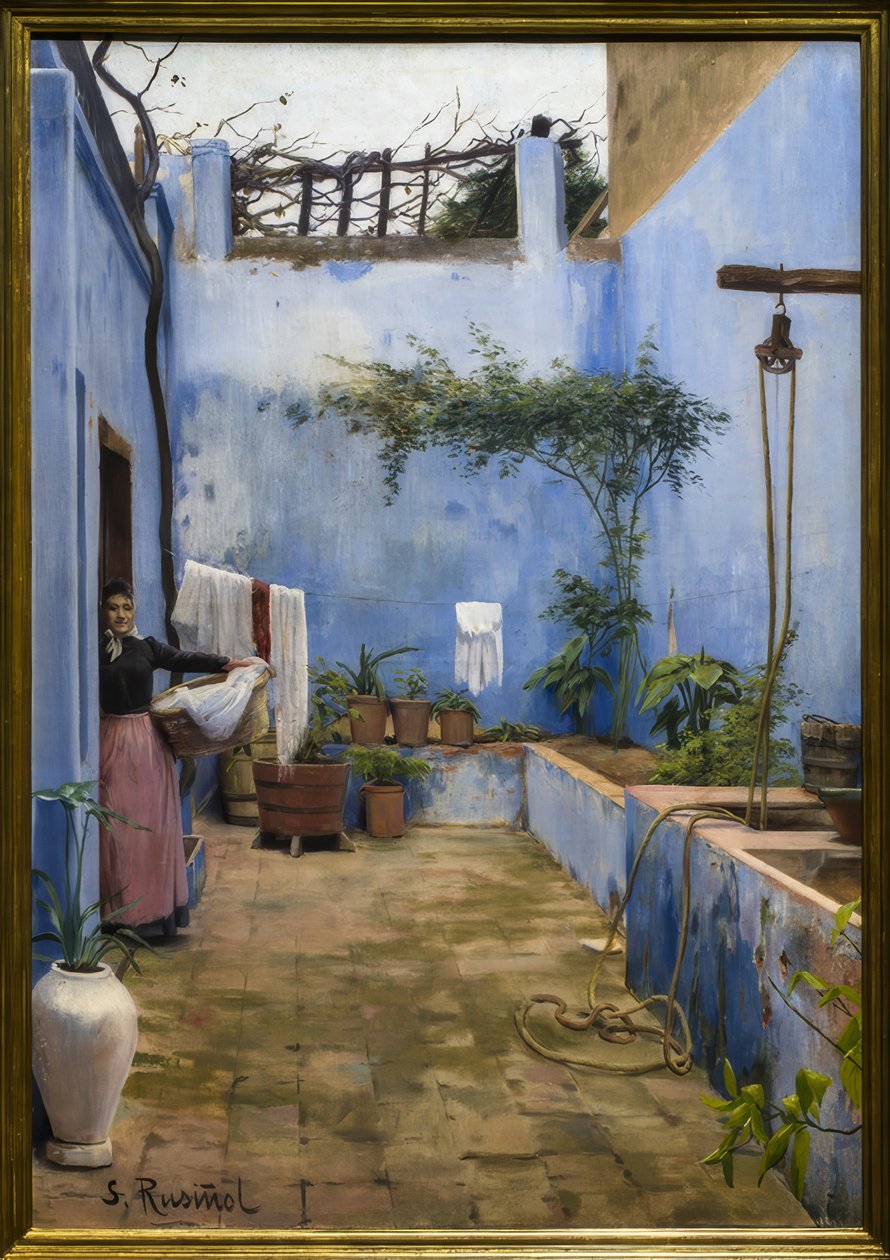 Sininen patio tekijältä Santiago Rusiñol
