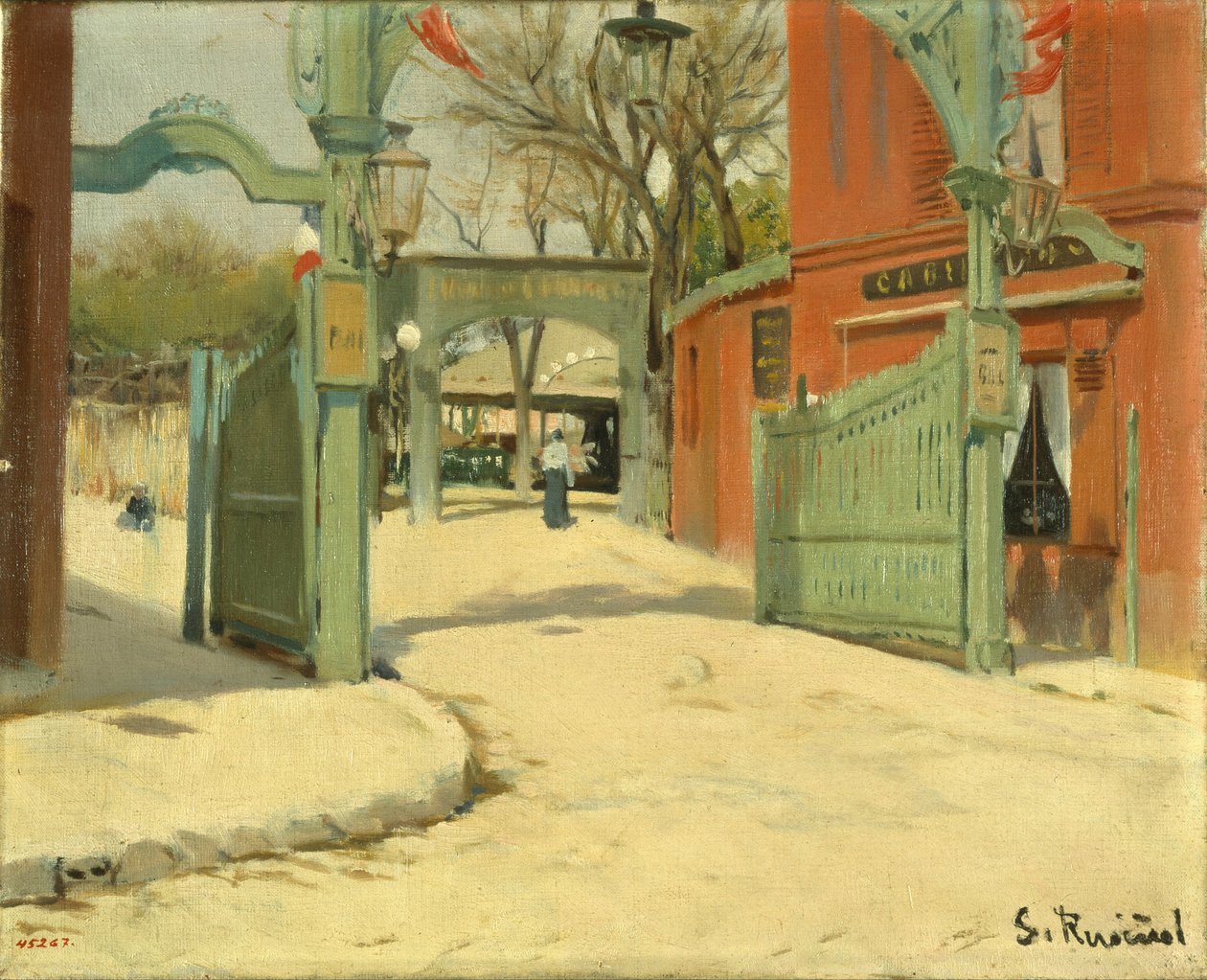 Sisäänkäynti Moulin de la Galette -puistoon tekijältä Santiago Rusiñol