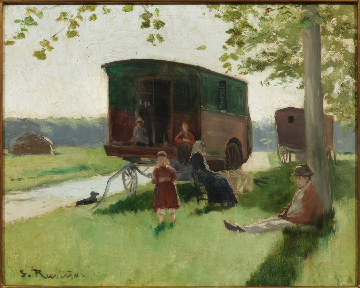 Maankuljettajien vaunut tekijältä Santiago Rusiñol