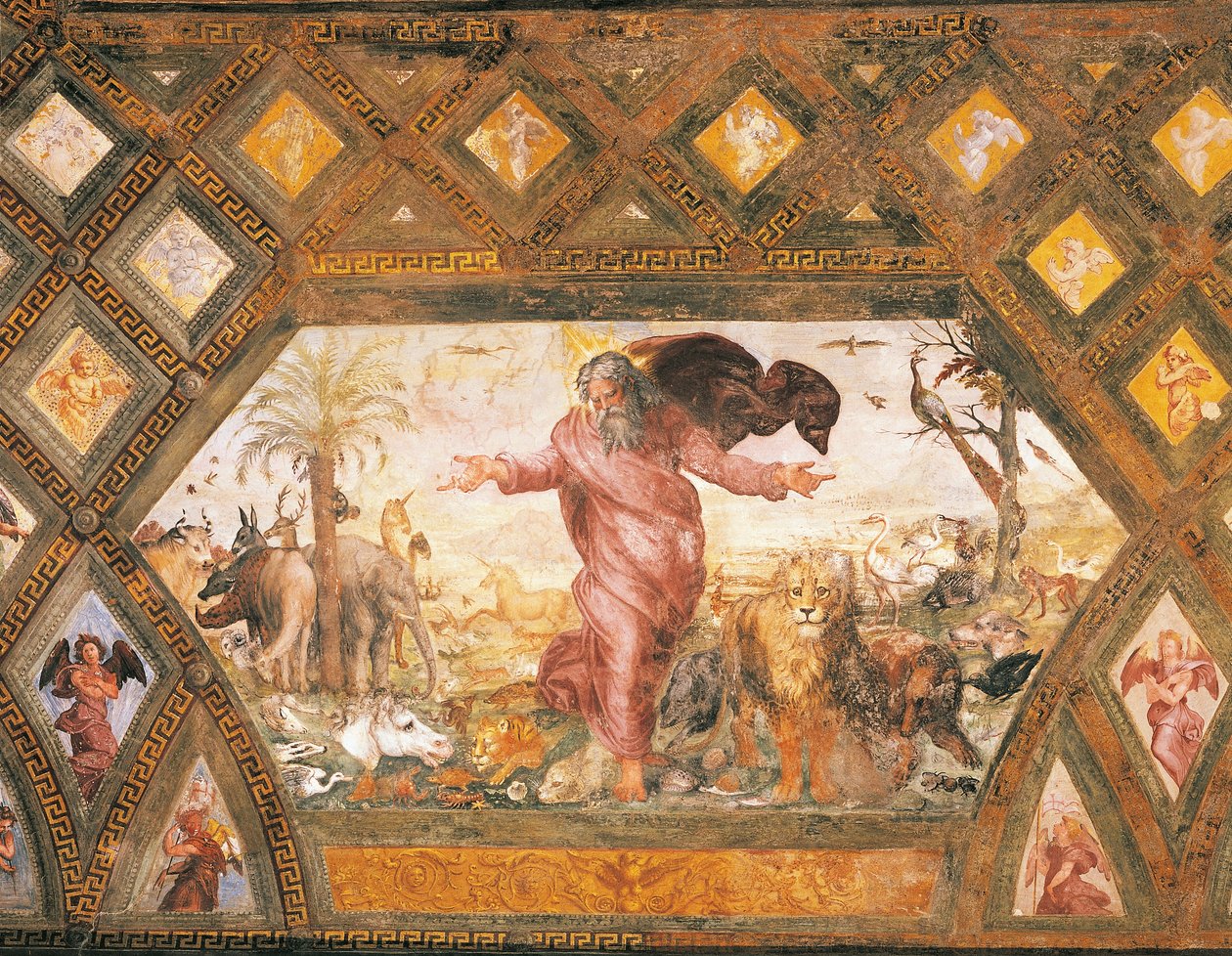 Eläinten luominen tekijältä Sanzio of Urbino (workshop) Raphael
