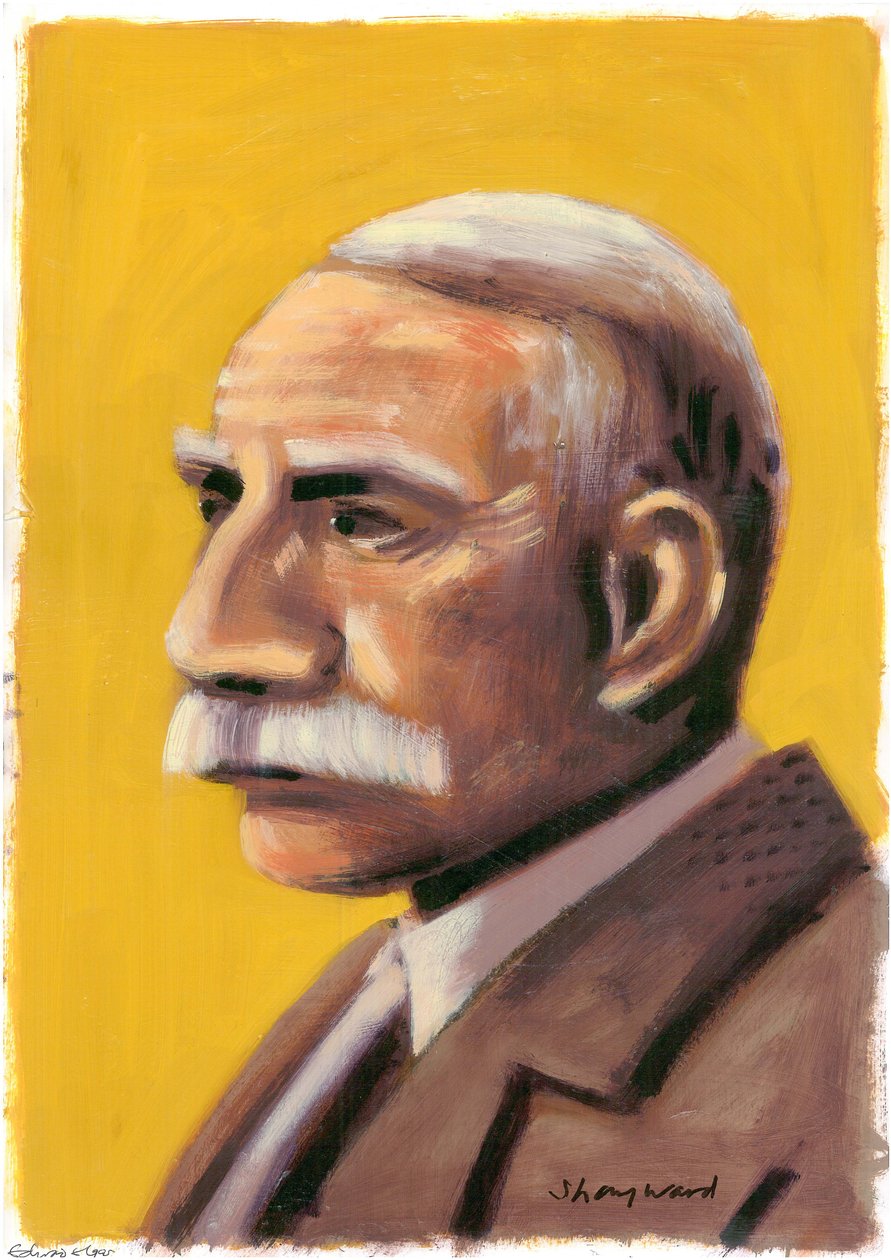Edward Elgar, 2008 (öljy paperille) tekijältä Sara Hayward