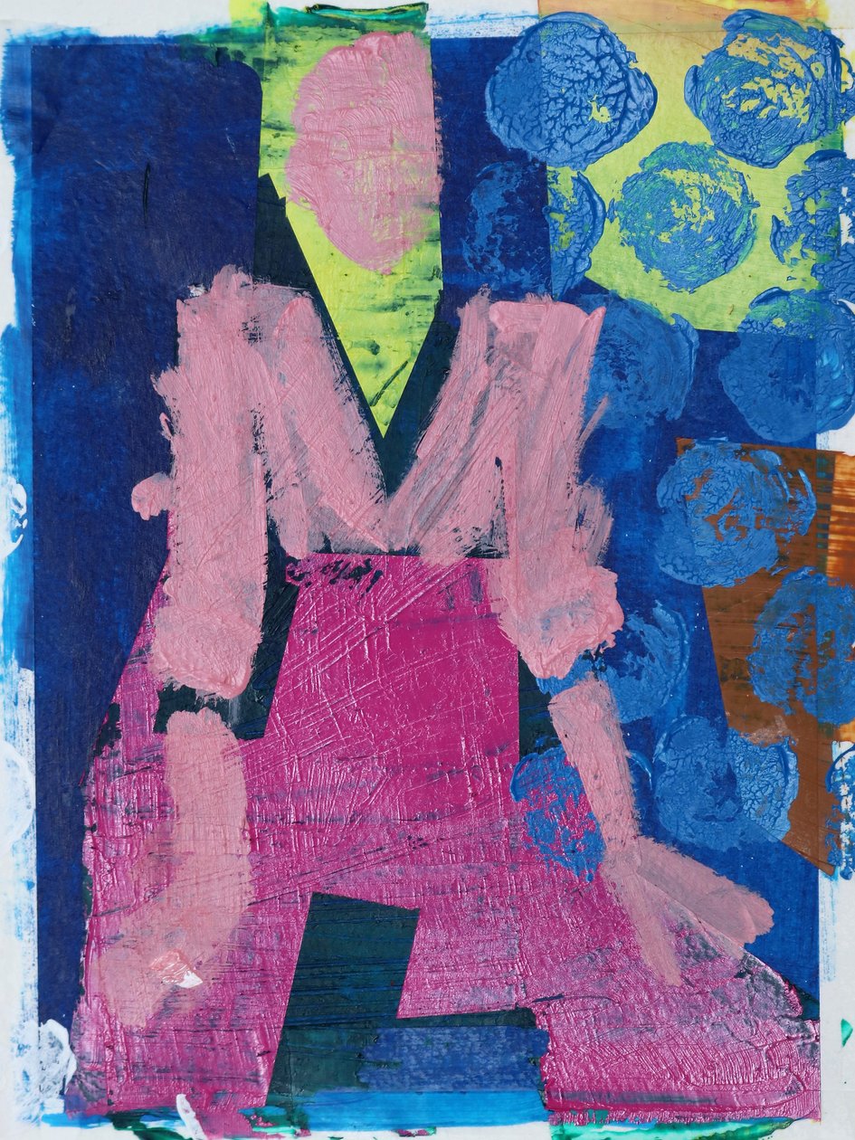 Elle #2, 2020 (akryyli paperille) tekijältä Sara Hayward