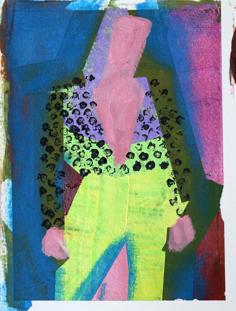 Elle #3, 2020 (akryyli paperille) tekijältä Sara Hayward