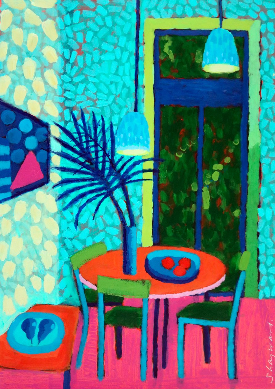 Les Fruits # , 2023 (akryyli laudalle) tekijältä Sara Hayward