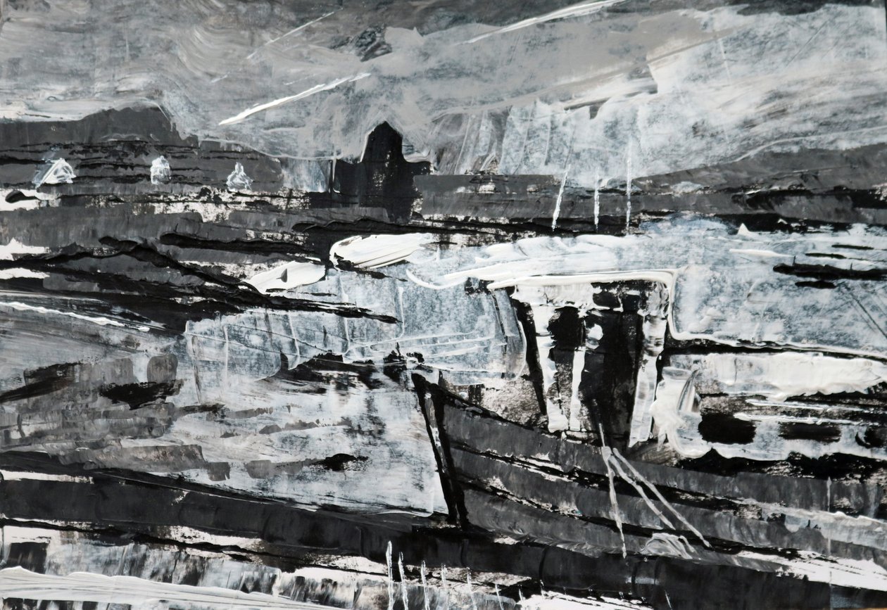 Amarratge (pintura en b/n) finlandès tekijältä Sara Hayward