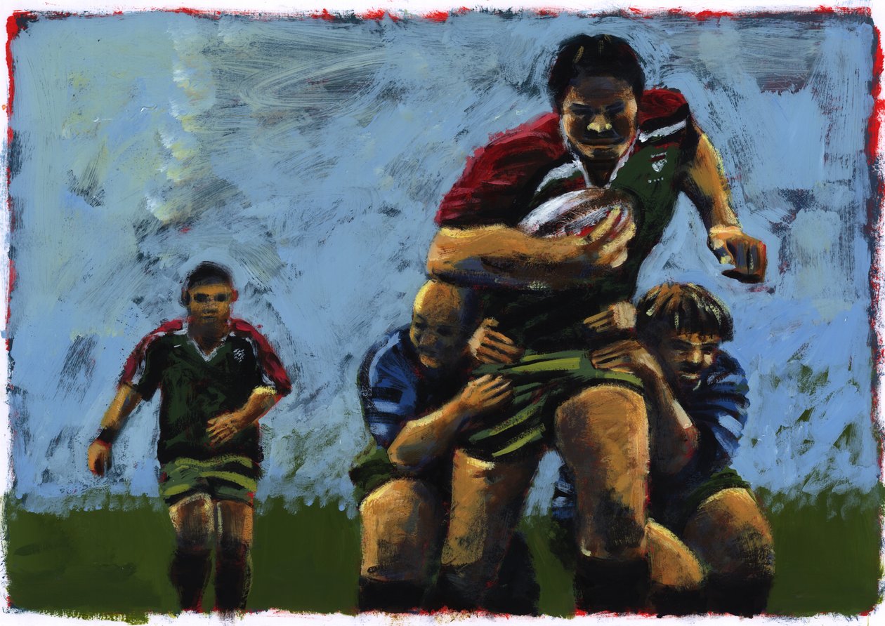 Rugby, 2009 (akryyli) tekijältä Sara Hayward