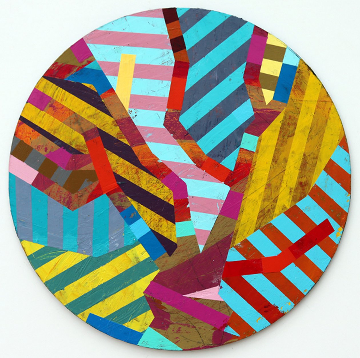 Twixt Heaven & Earth XIV-A (acrylic on circular board) tekijältä Sara Hayward