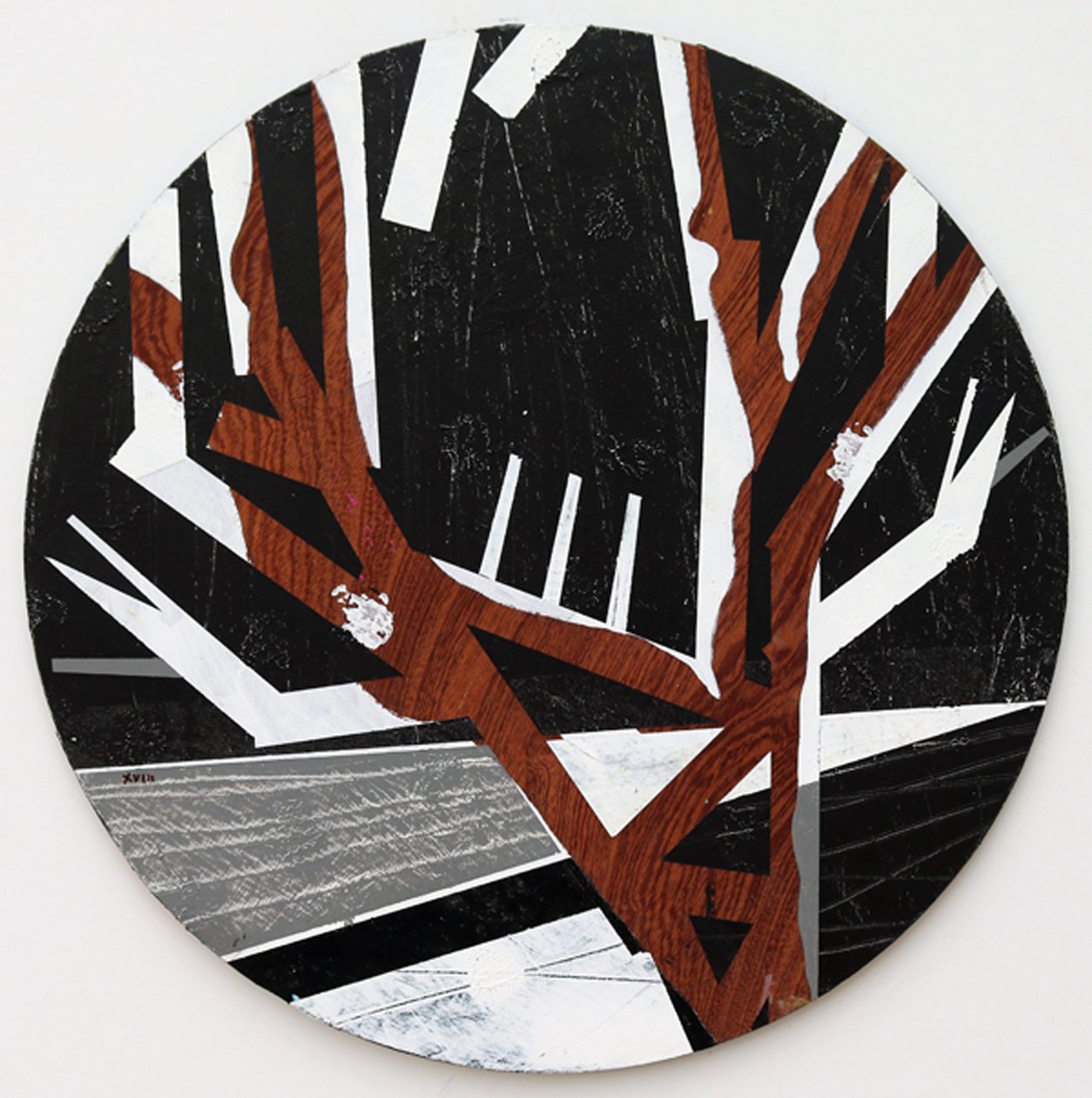 Twixt Heaven & Earth XVIII-B (akryyli pyöreällä levyllä) tekijältä Sara Hayward