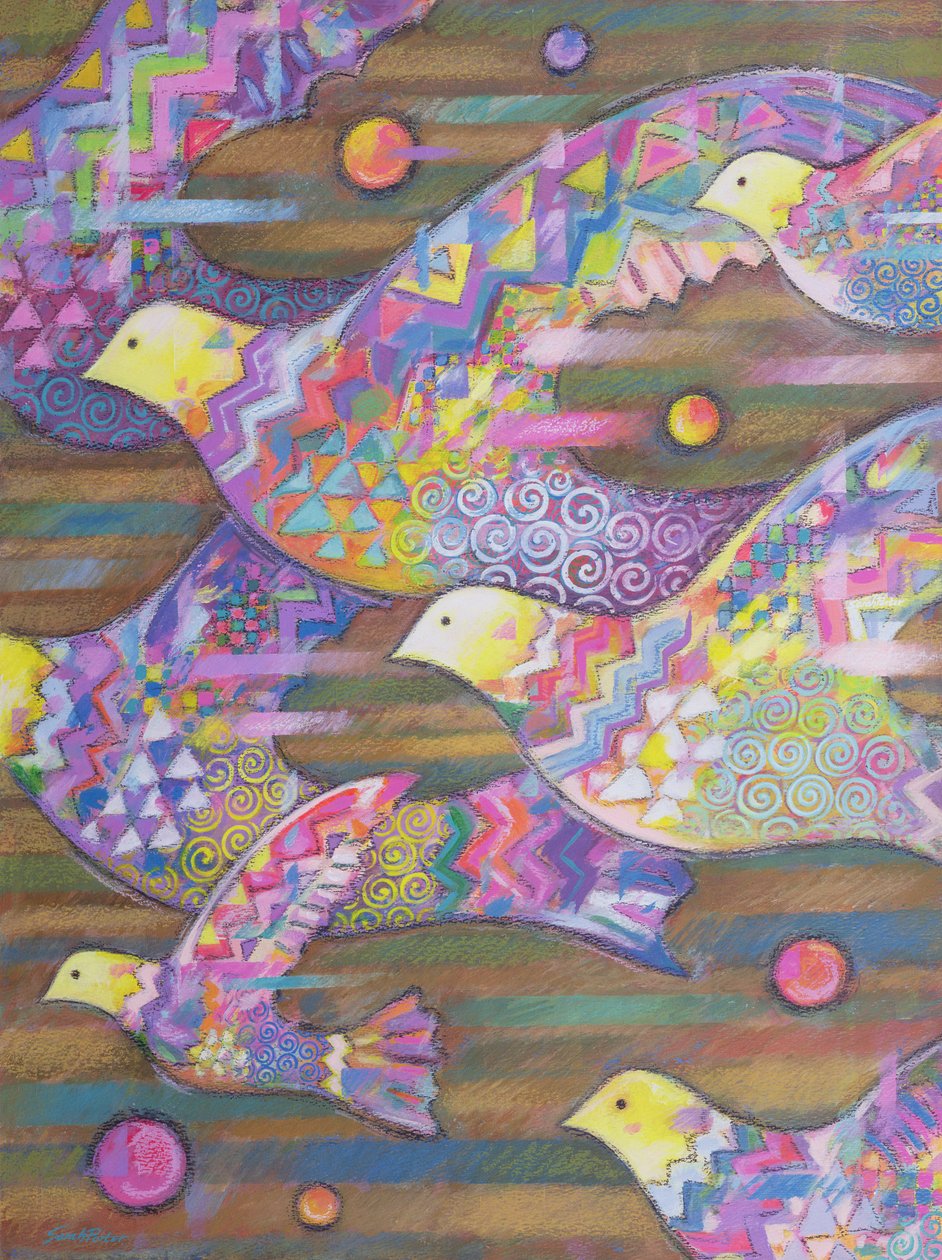 Jetstream, 1998 (akryyli- ja öljypastelli paperille) tekijältä Sarah Porter