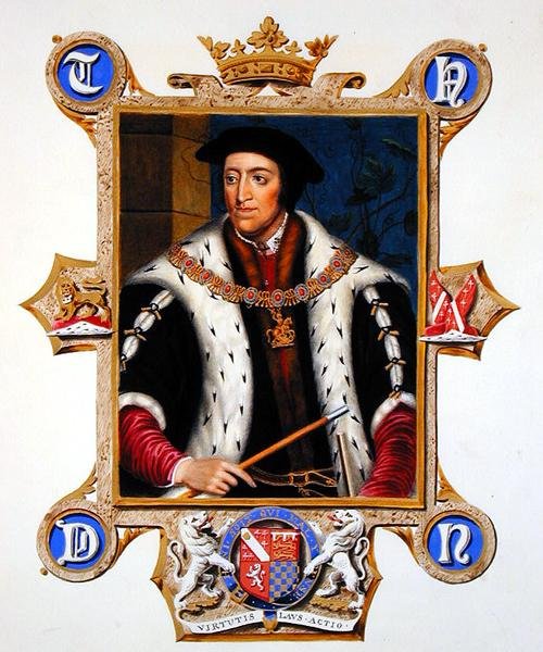Muotokuva Thomas Howardista (1473-1554), Norfolkin kolmannesta herttuasta, vuonna 1825 julkaistusta teoksesta 