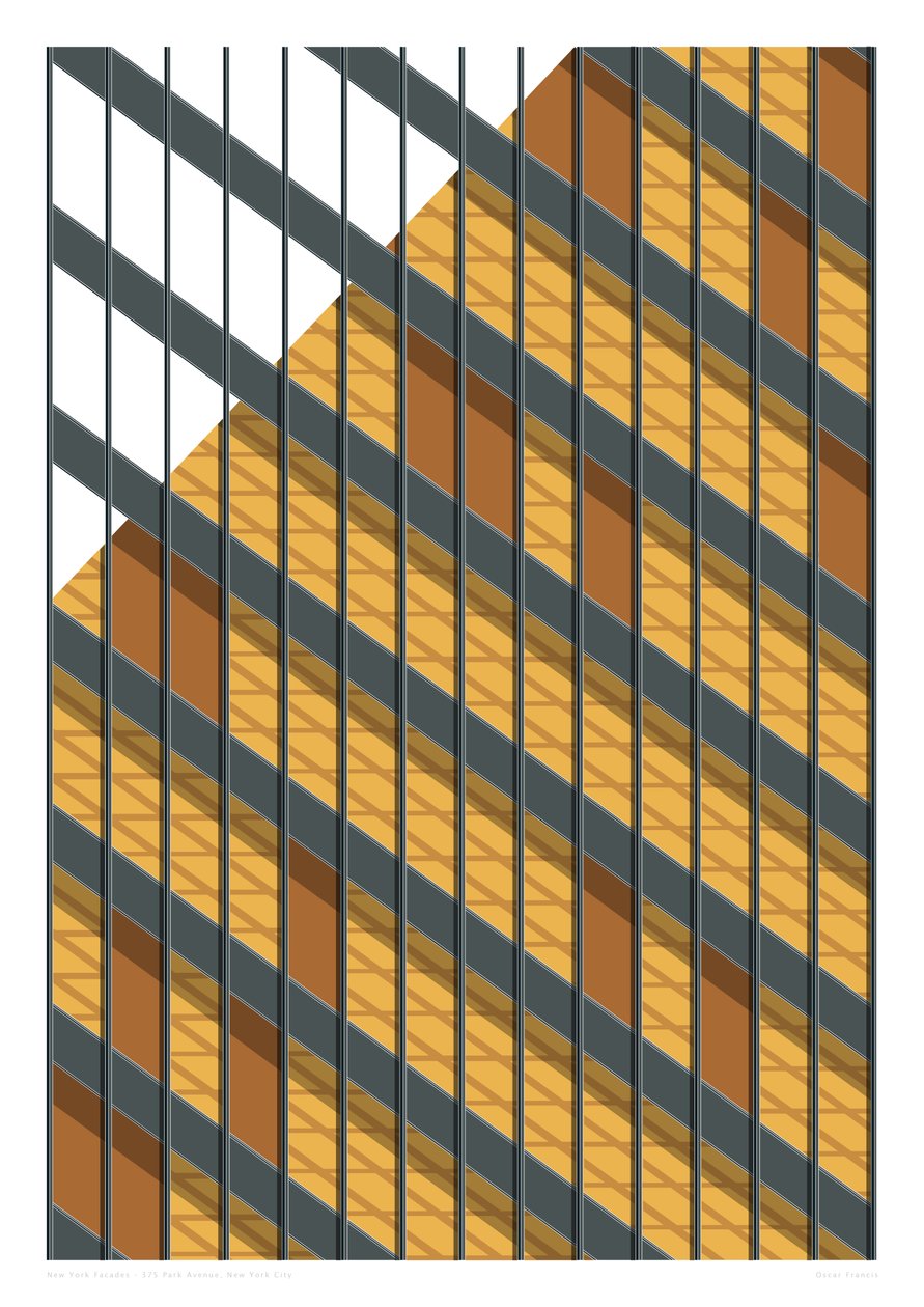 375 Park Avenue, NYC, 2015 (grafiikan giclee-tuloste). tekijältä Sarah Evans