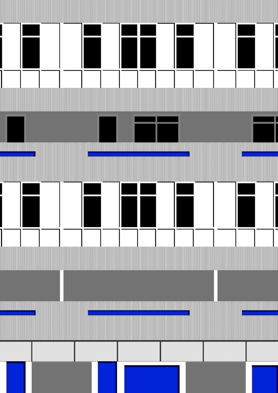 Brutalistinen kortteli, 2018 (digitaalinen) tekijältä Sarah Evans