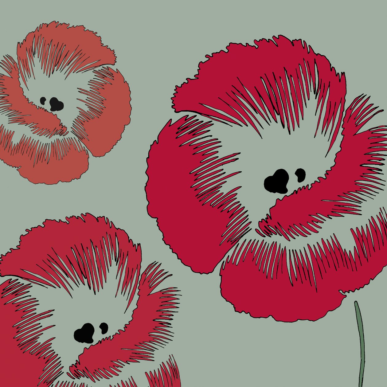 Picnic Poppy, 2005 (digitaalinen) tekijältä Sarah Hough