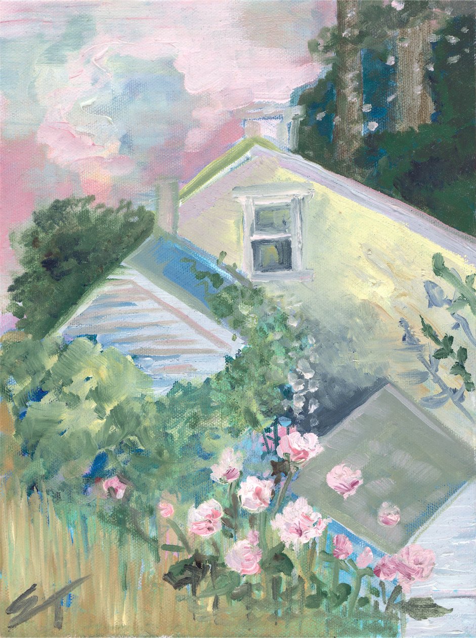 La Vie en Rose, n.2020 (öljy kankaalle) tekijältä Sarah Tudor