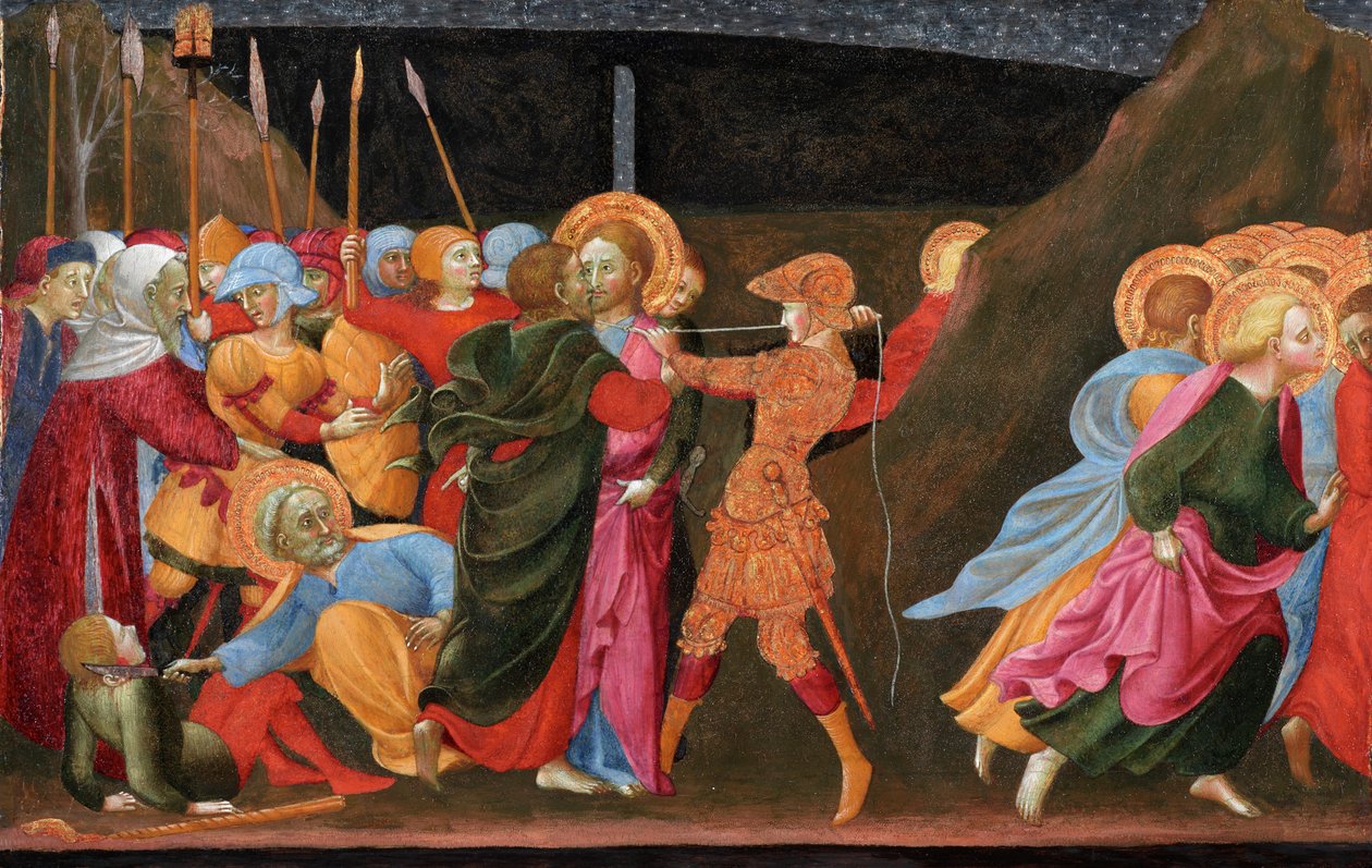 The Betrayal of Christ, n. 1437 (tempera paneelissa) tekijältä Sassetta c.1392 1450 Sassetta c.1392 1450