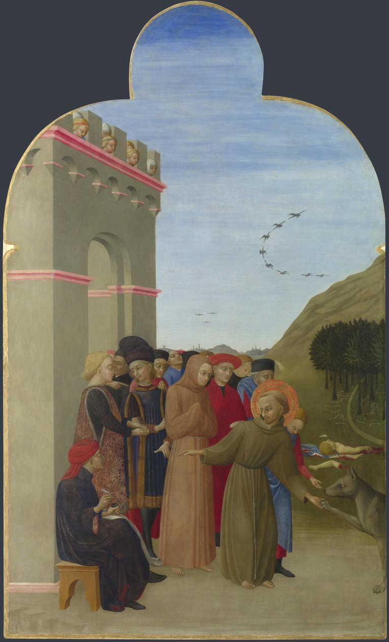 Gubbion susi Borgo del Santo Sepolcro alttaritaulusta, 1437-1444. tekijältä Sassetta