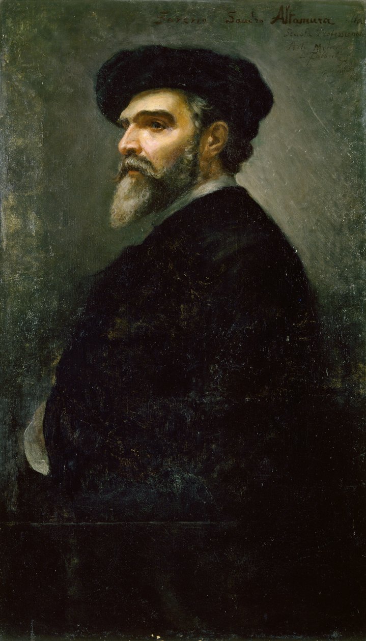 Saverio Francesco Altamura (1822-1897) omakuva, öljy kankaalle tekijältä Saverio Altamura