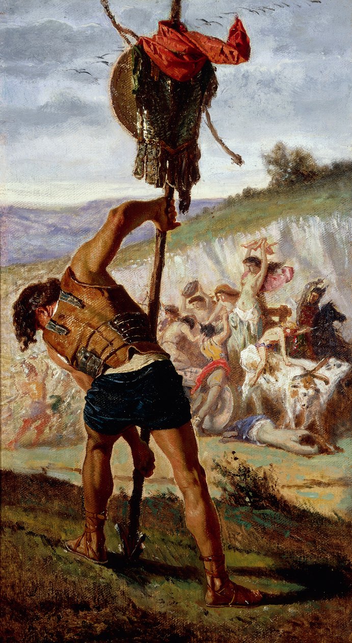 Tutkimus Marion voittoon, Francesco Saverio Altamura (1822-1897), öljy kankaalle, 234x352 cm tekijältä Saverio Altamura