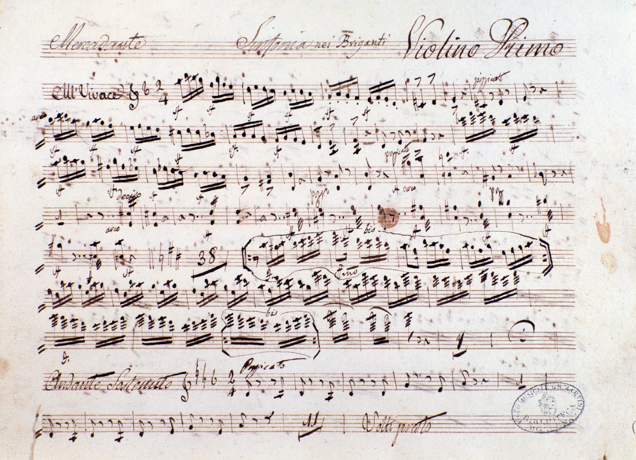 Mercadanten The Brigands -oopperan musiikki (1836) tekijältä Saverio Mercadante