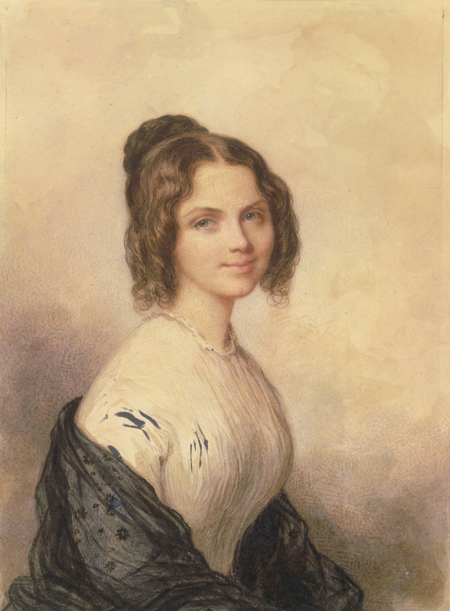 Anne Charlotte Lynch Myöhemmin rouva Vincenzo Botta, n. 1847. tekijältä Savinien Edme Dubourjal