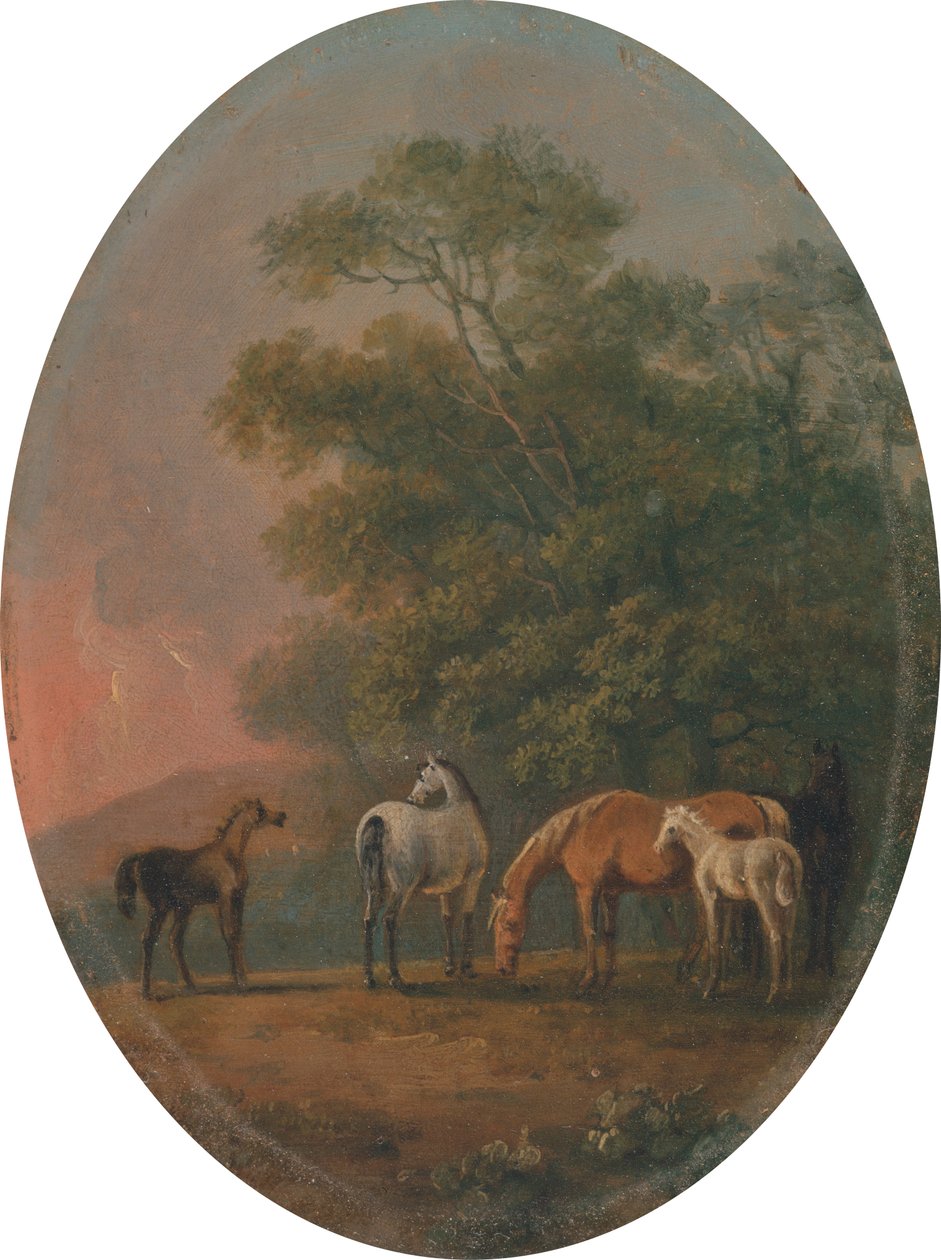 Tammat ja varsat [1795, Royal Academy of Arts, Lontoo, näyttelyluettelo] tekijältä Sawrey Gilpin