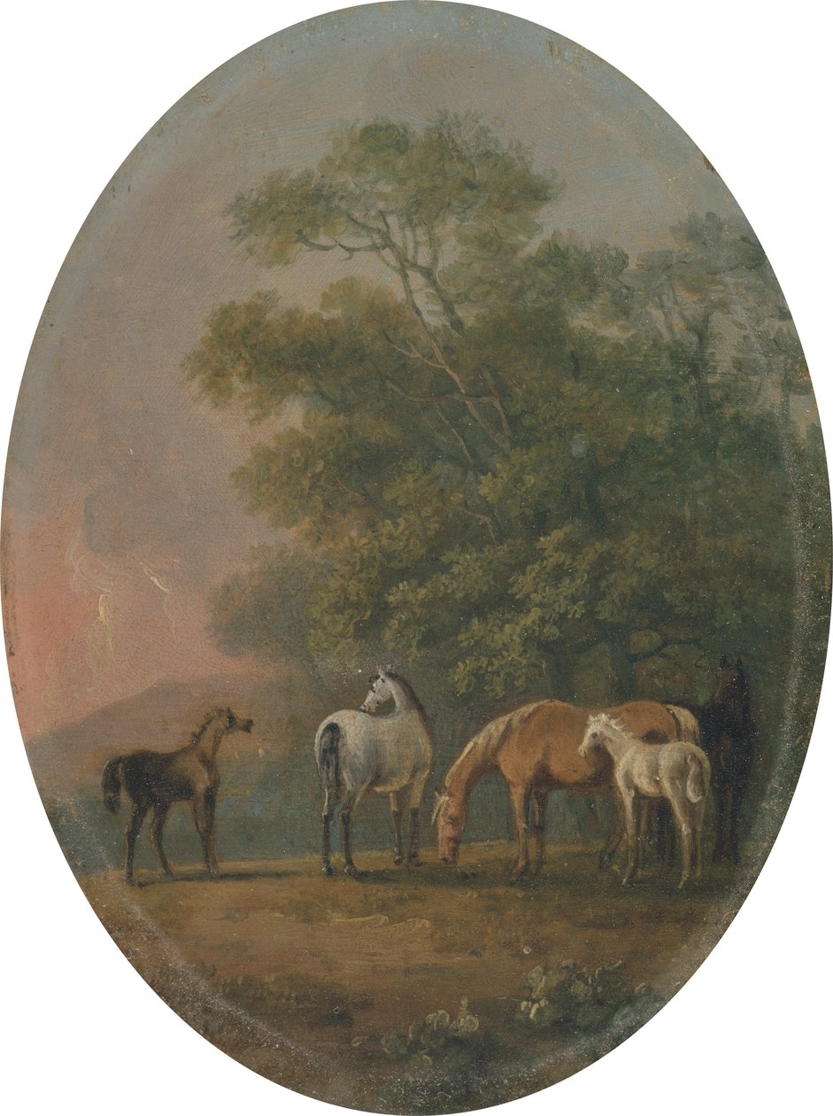 Tammat ja varsat, n. 1770-80 (öljy metallille) tekijältä Sawrey Gilpin