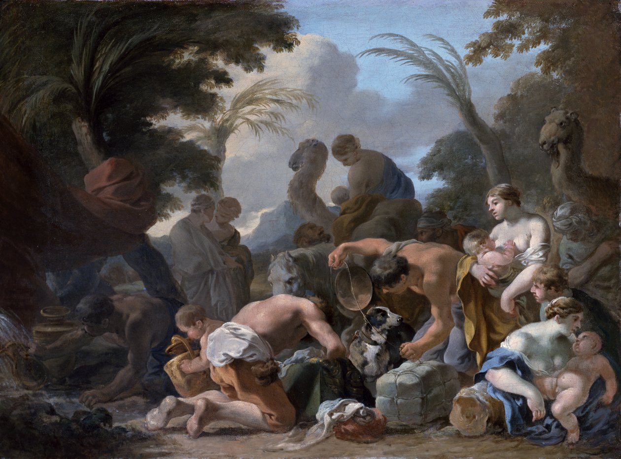 Laban etsii Jaakobin omaisuutta, n. 1634-37 tekijältä Sébastien Bourdon