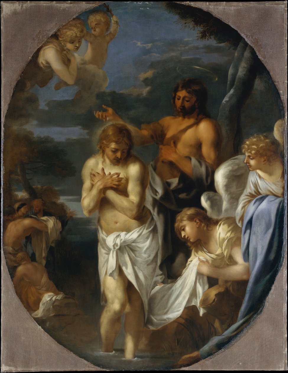 Kristuksen kaste, n. 1650. tekijältä Sébastien Bourdon