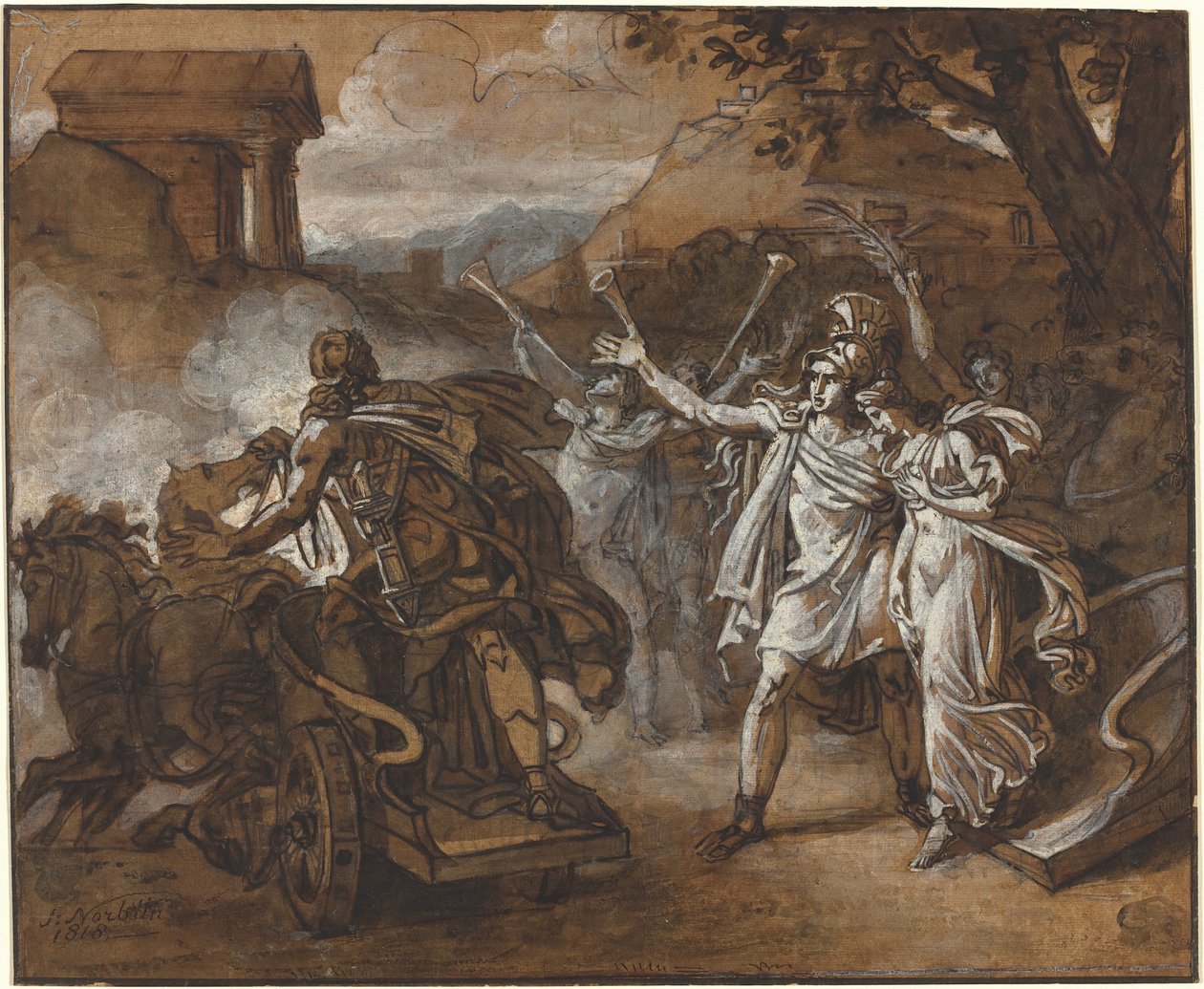 Castor ja Pollux pelastavat Helenin tekijältä Sébastien Louis Guillaume Norblin de la Gourdaine