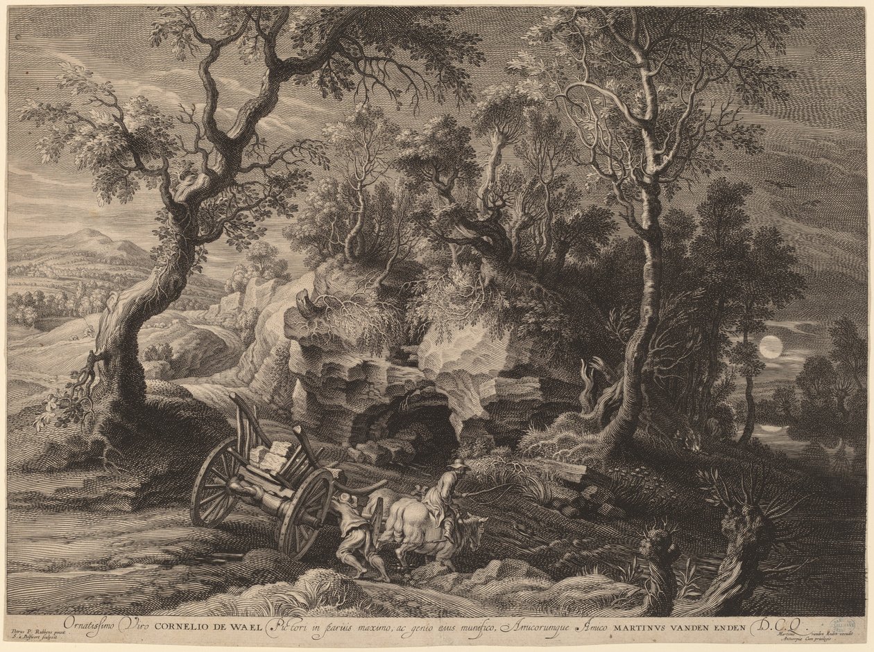 Kallioinen maisema tekijältä Schelte Adams Bolswert after Sir Peter Paul Rubens