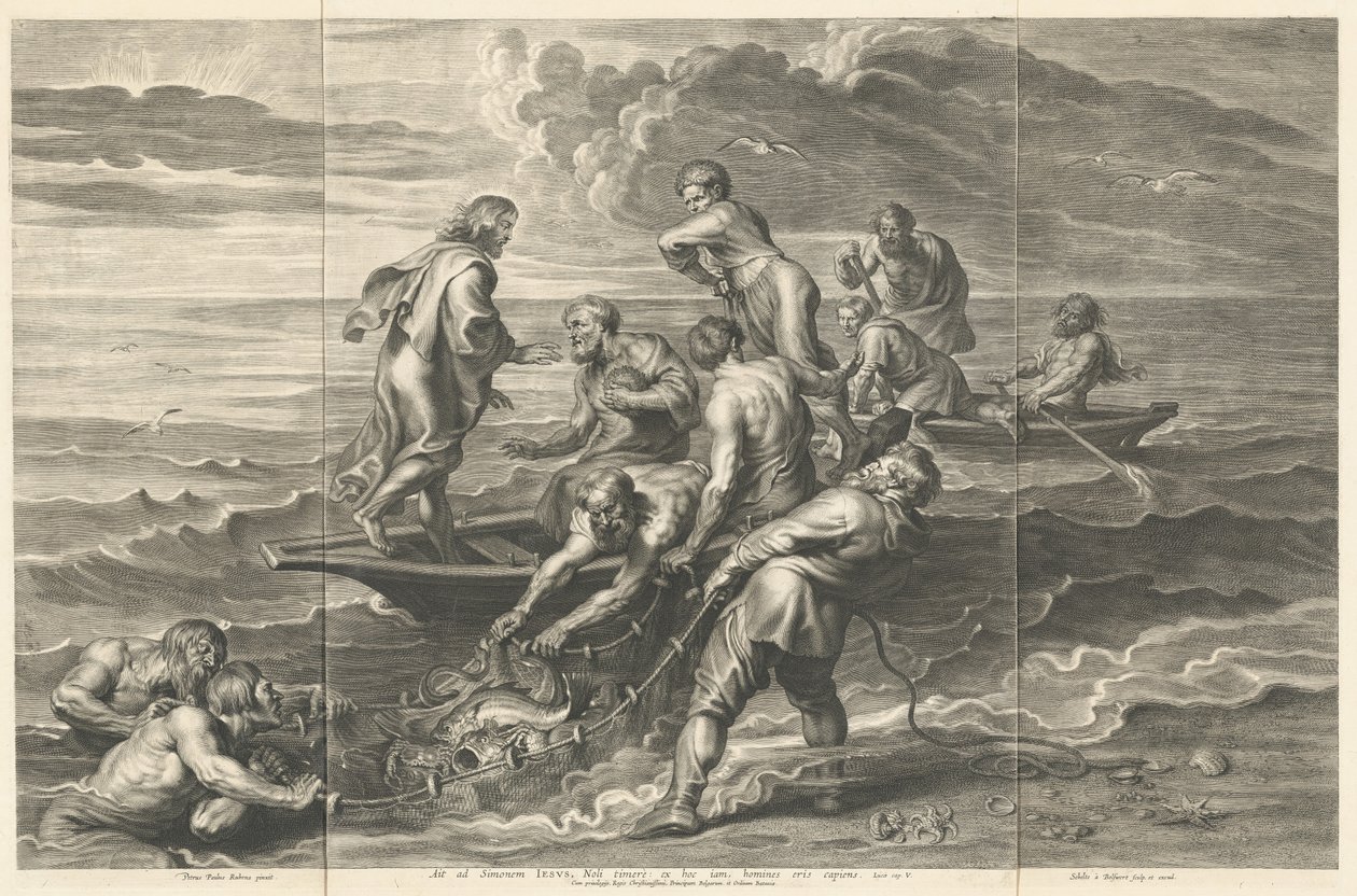 Kalojen ihmeellinen luonnos tekijältä Schelte Adams Bolswert after Sir Peter Paul Rubens