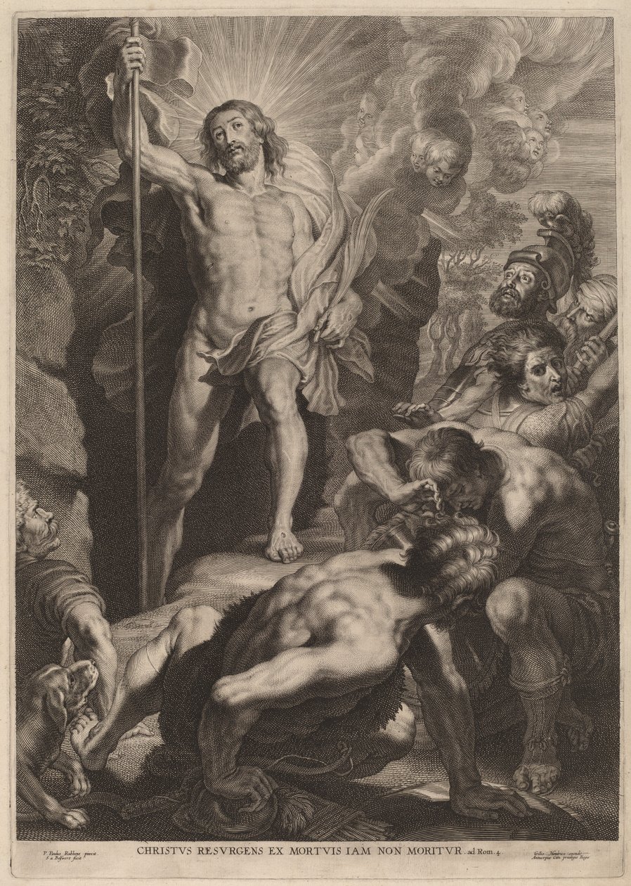Ylösnousemus tekijältä Schelte Adams Bolswert after Sir Peter Paul Rubens