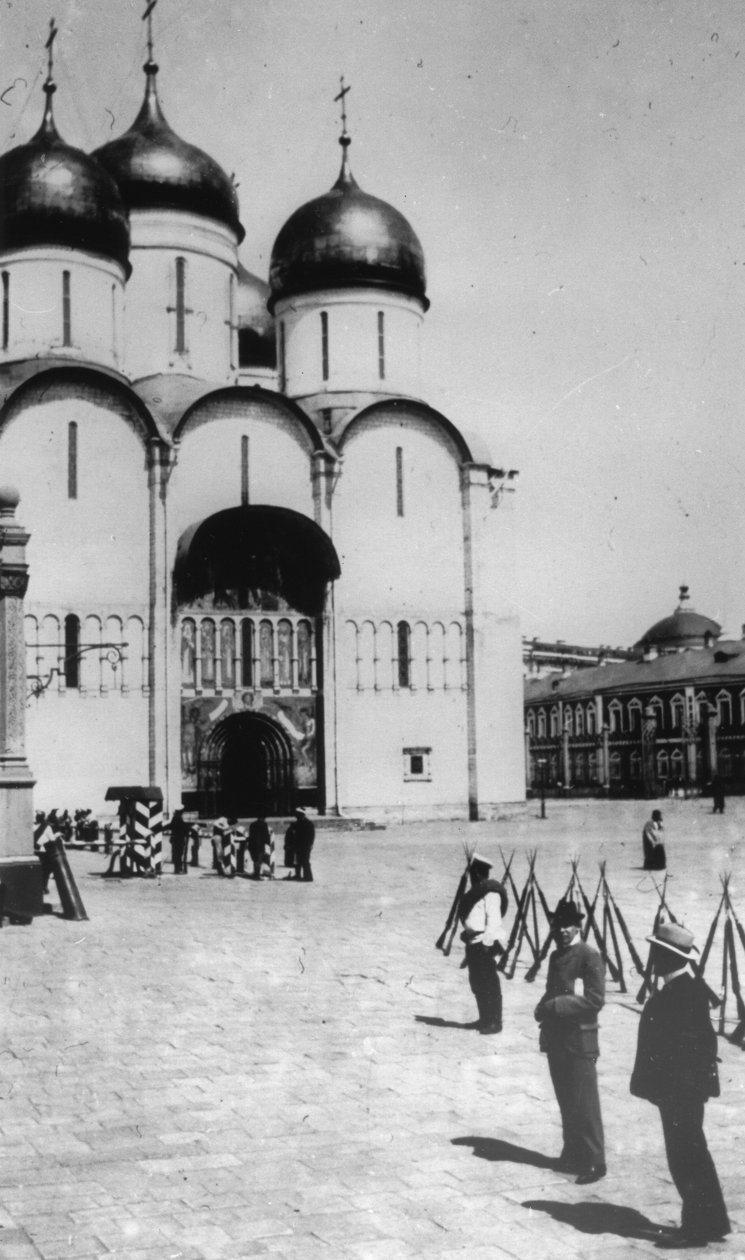 Nukkumisen katedraali Moskovan Kremlissä, Venäjä, 1883. tekijältä Scherer Nabholz and Co