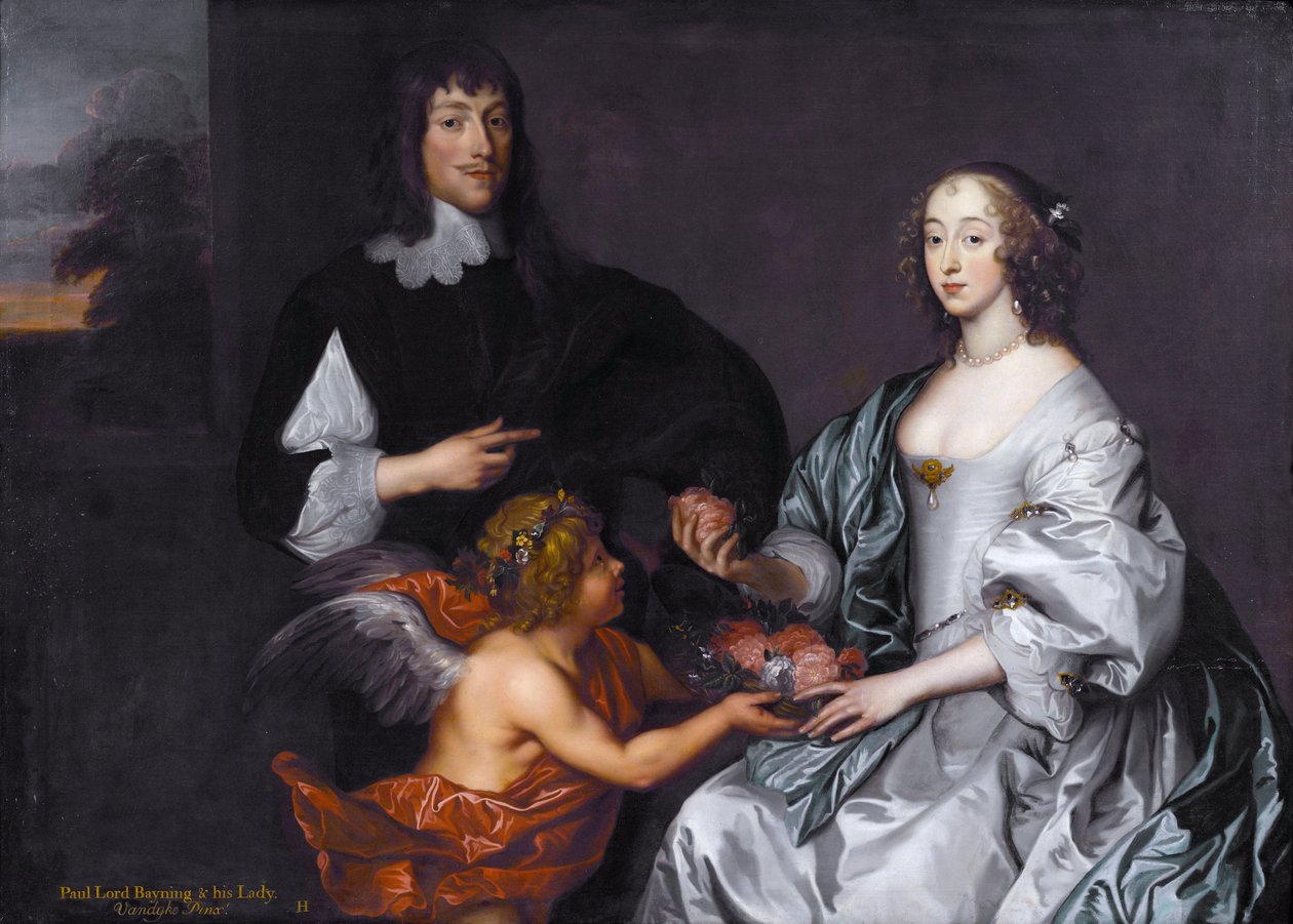 Paul Bayning, toinen varakreivi Bayning Sudbury ja Penelope (1620-1647) Sir Robert Nauntonin tytär tekijältä Anthony van Dyck