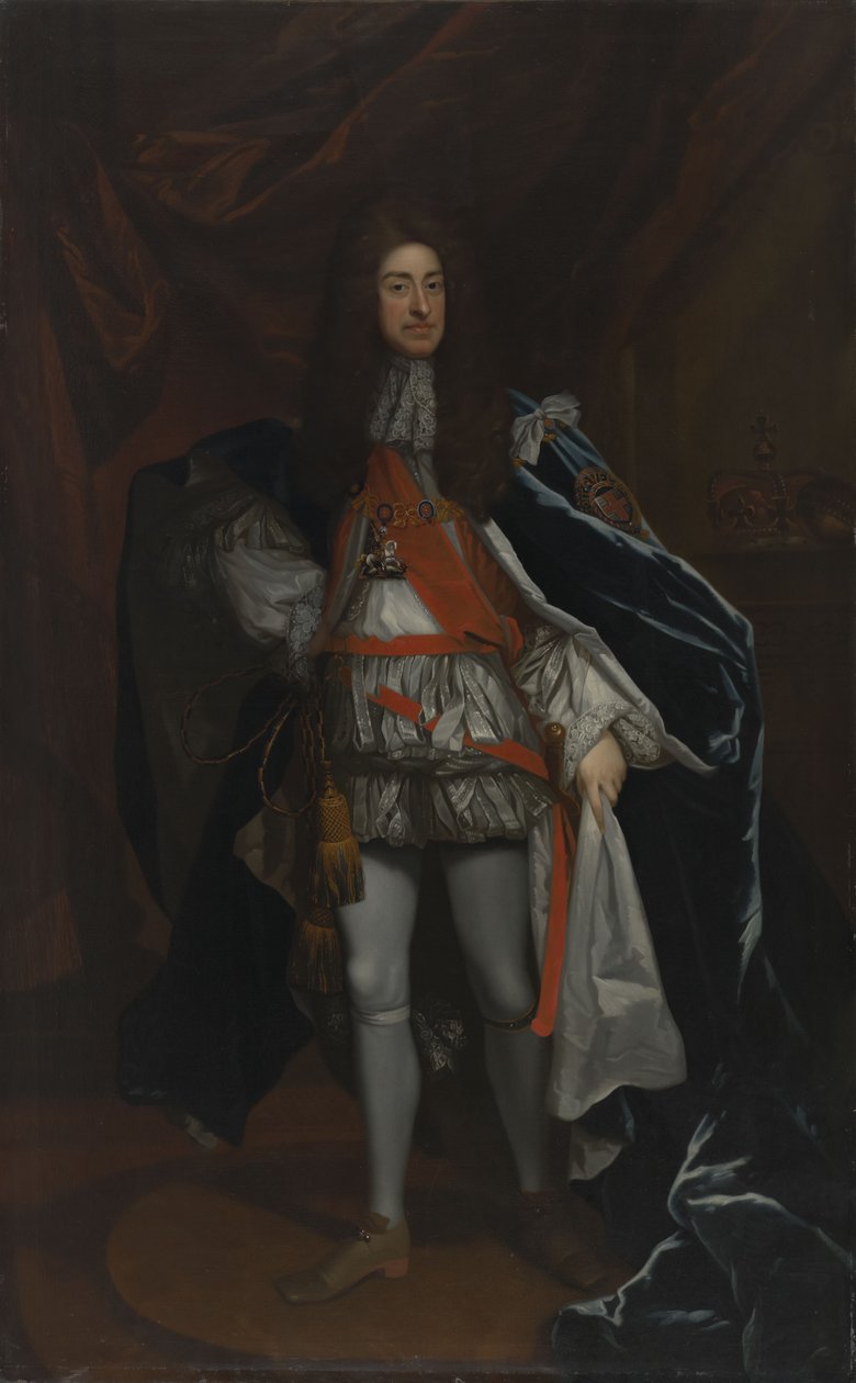 Muotokuva kuningas James II: sta ja VII: stä sukkanauhapukuissa (1633-1701) tekijältä Godfrey Kneller