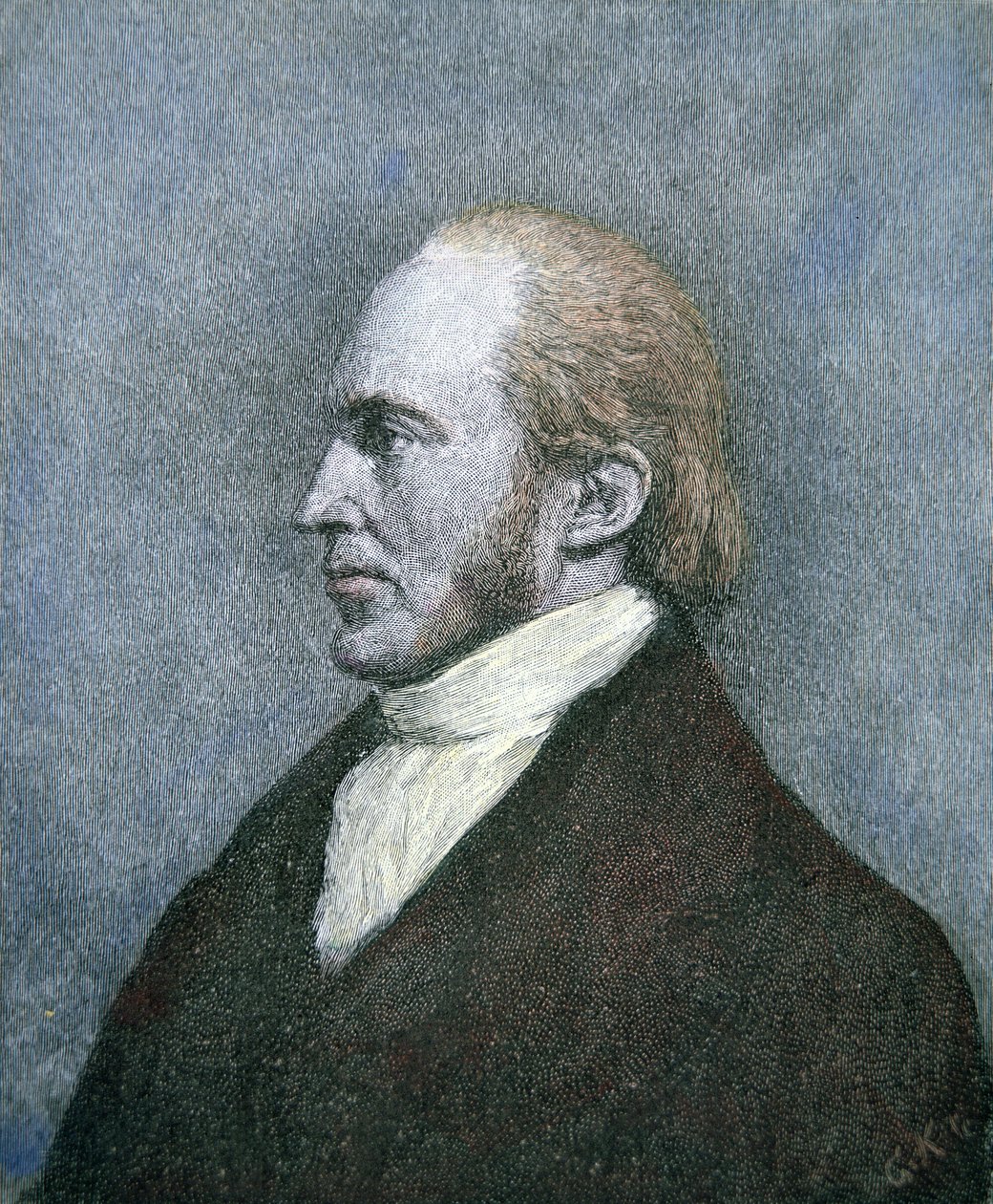 Aaron Burr (1756-1836) (värillinen kaiverrus) tekijältä School American