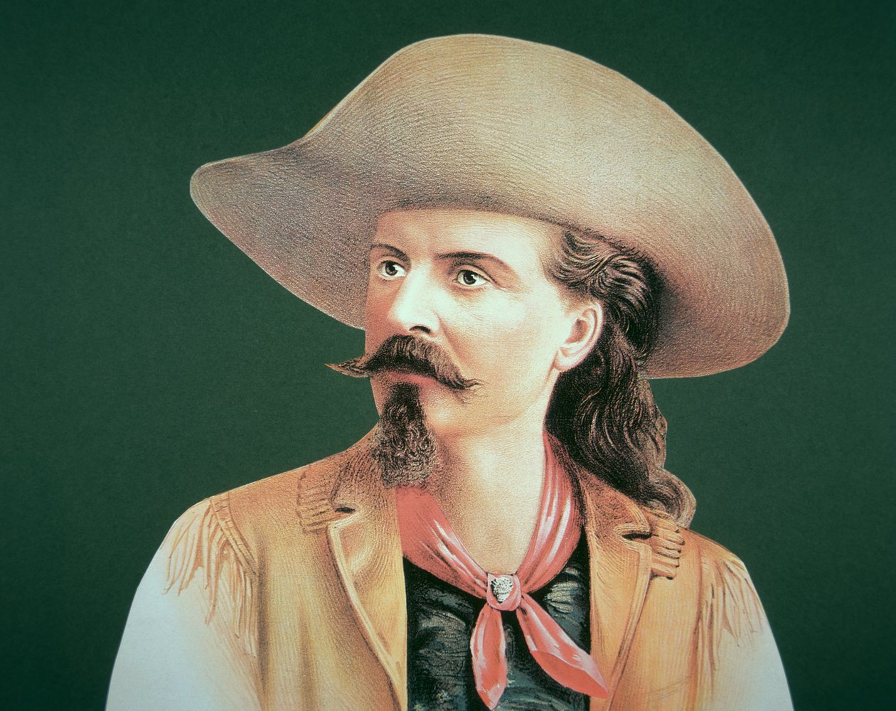 Buffalo Bill (1846-1917) (väri litho) tekijältä School American