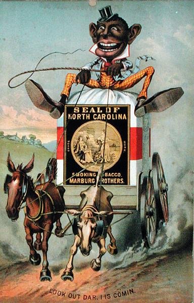 Juliste, jossa mainostetaan "Seal of North Carolina Smoking Tobacco" (värilitografia). tekijältä School American