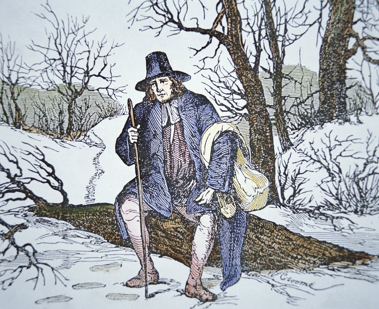 Roger Williams erämaassa (väri litho) tekijältä School American
