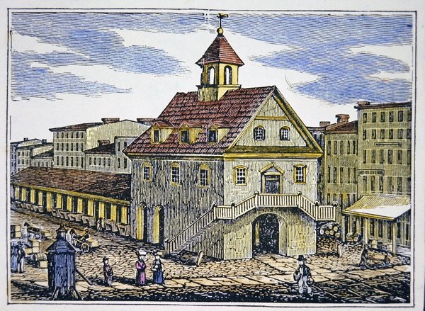 Philadelphian vanha oikeustalo (väri litho) tekijältä School American