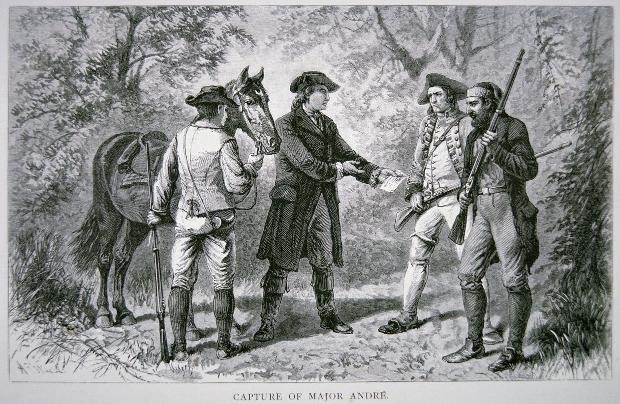 Majuri John Andren vangitseminen (litho) tekijältä School American