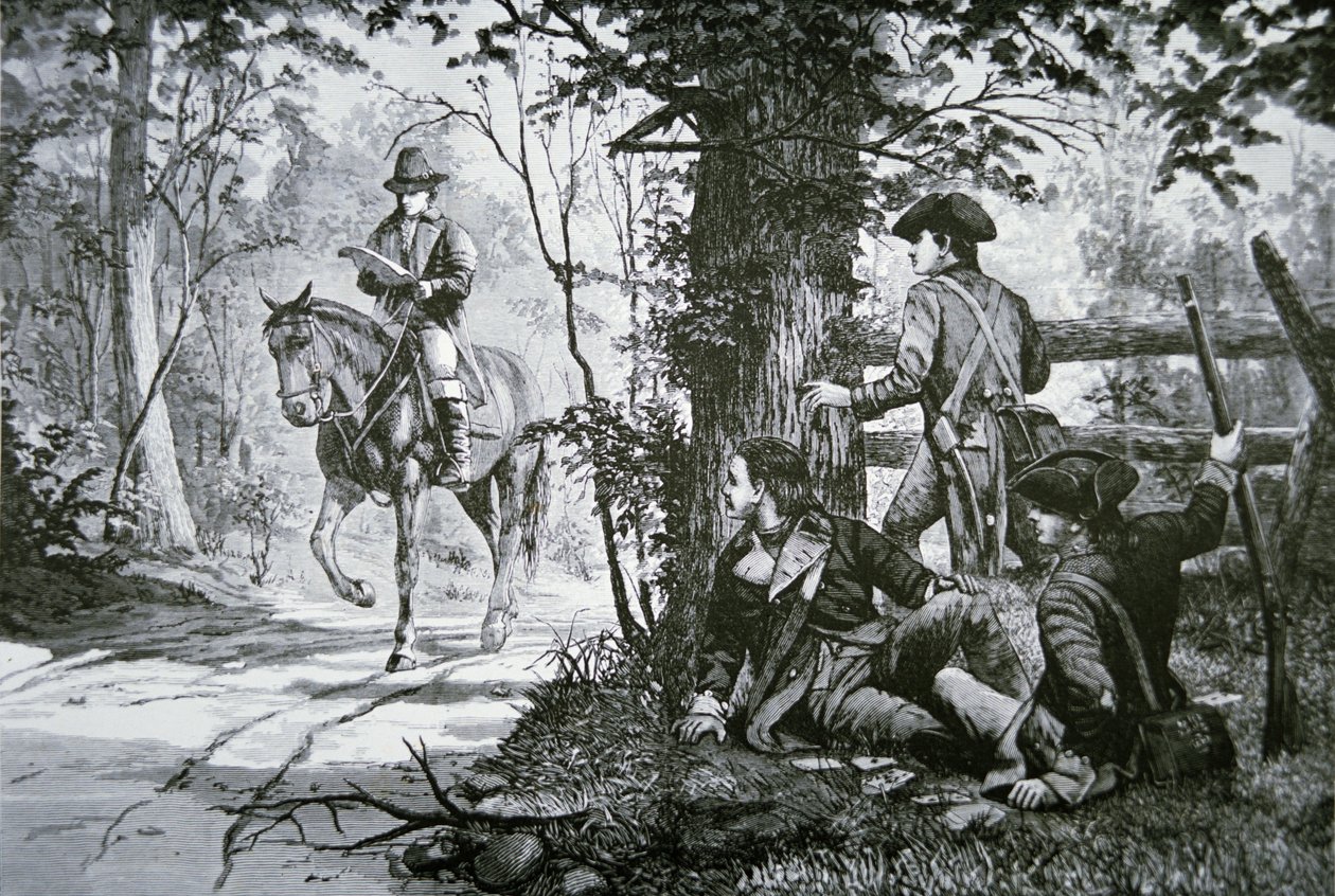 Majuri John Andren vangitseminen (litho) tekijältä School American